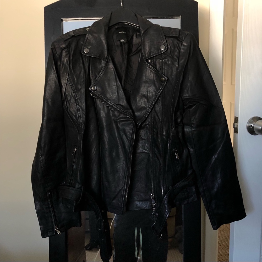 Black Faux Leather Jacket